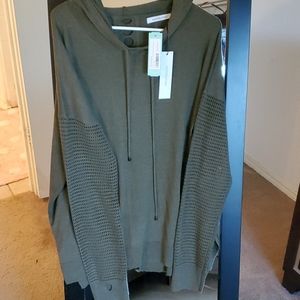 Stitches & Stripes Army green sweater with hood